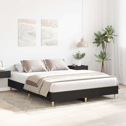 Bed Frame | Black | Engineered wood, solid eucalyptus wood, plywood