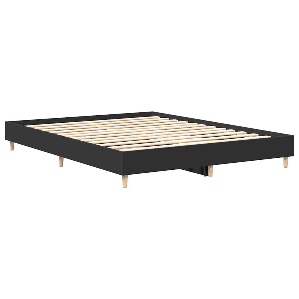 Bed Frame | Black | Engineered wood, solid eucalyptus wood, plywood