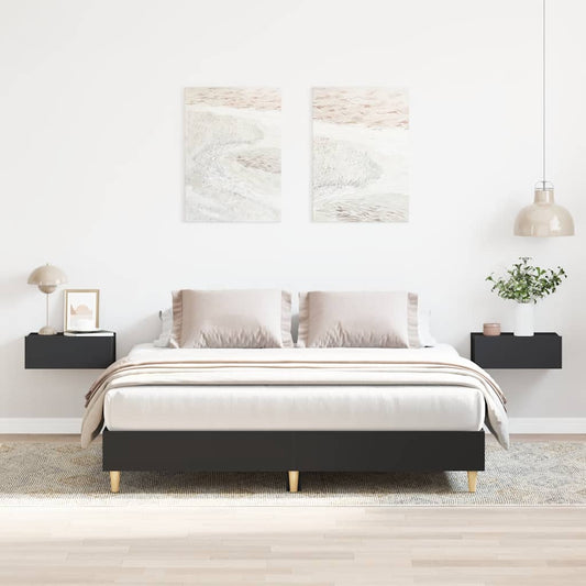 Bed Frame | Black | Engineered wood, solid eucalyptus wood, plywood