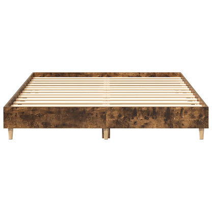 Bed Frame | Smoked oak | Engineered wood, Solid eucalyptus wood, Plywood