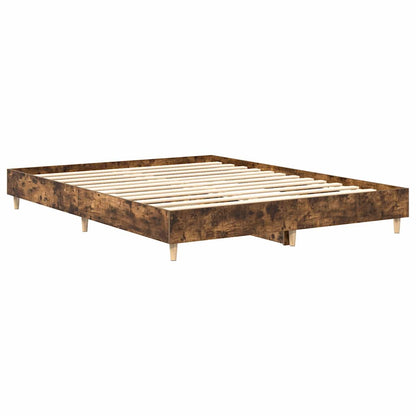 Bed Frame | Smoked oak | Engineered wood, Solid eucalyptus wood, Plywood