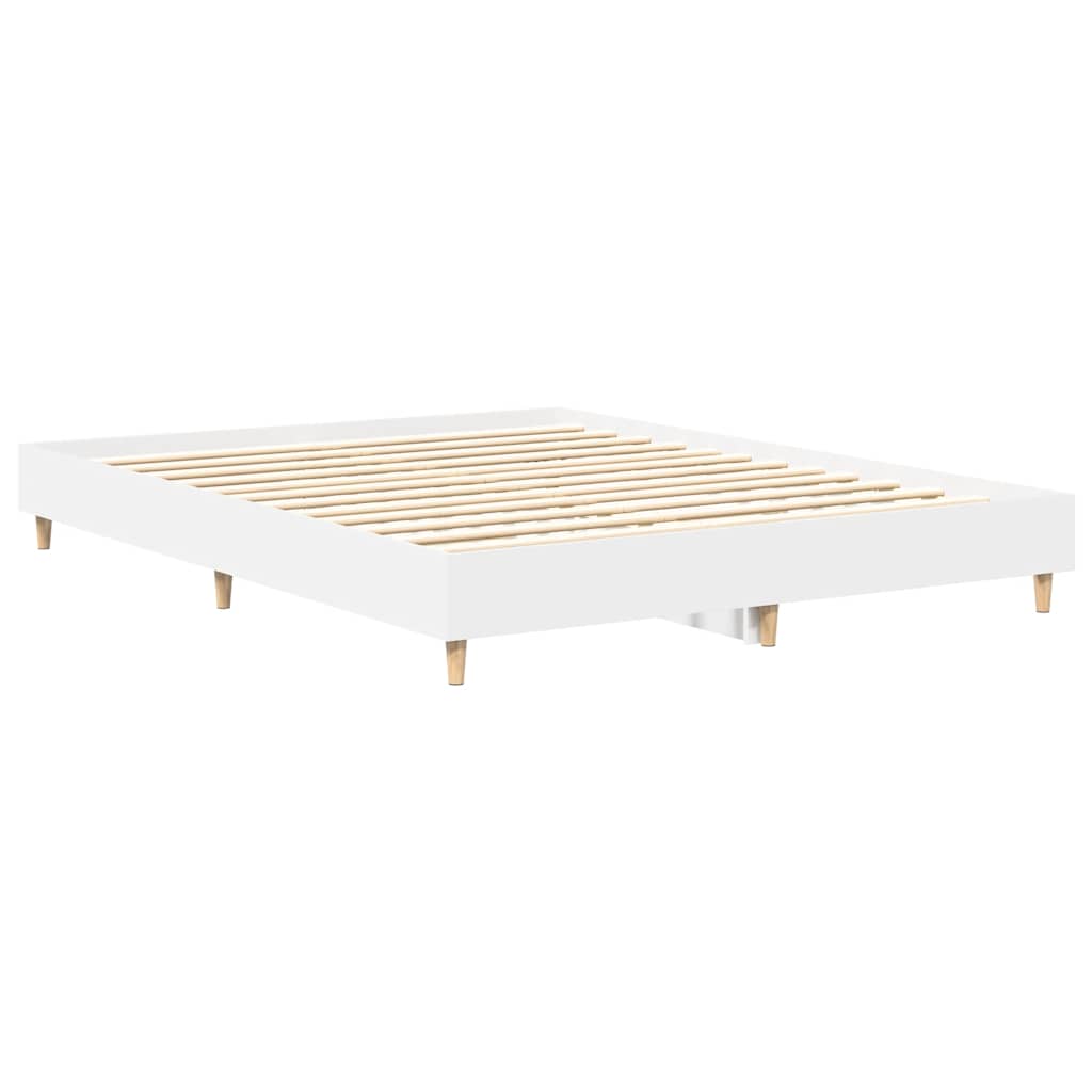 Bed Frame | White | Engineered wood, solid eucalyptus wood, plywood