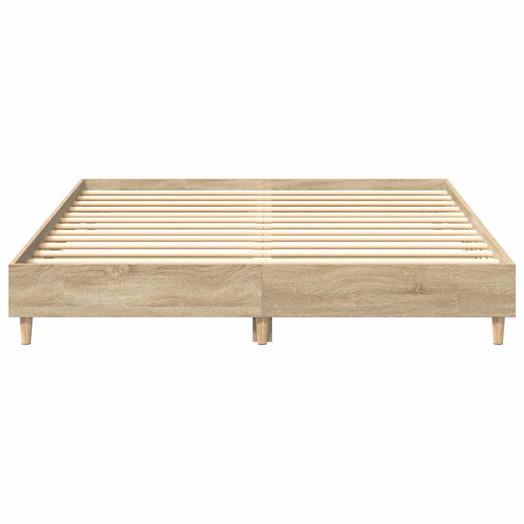 Bed Frame | Sonoma Oak | Engineered Wood | Double Bed | Rectangular