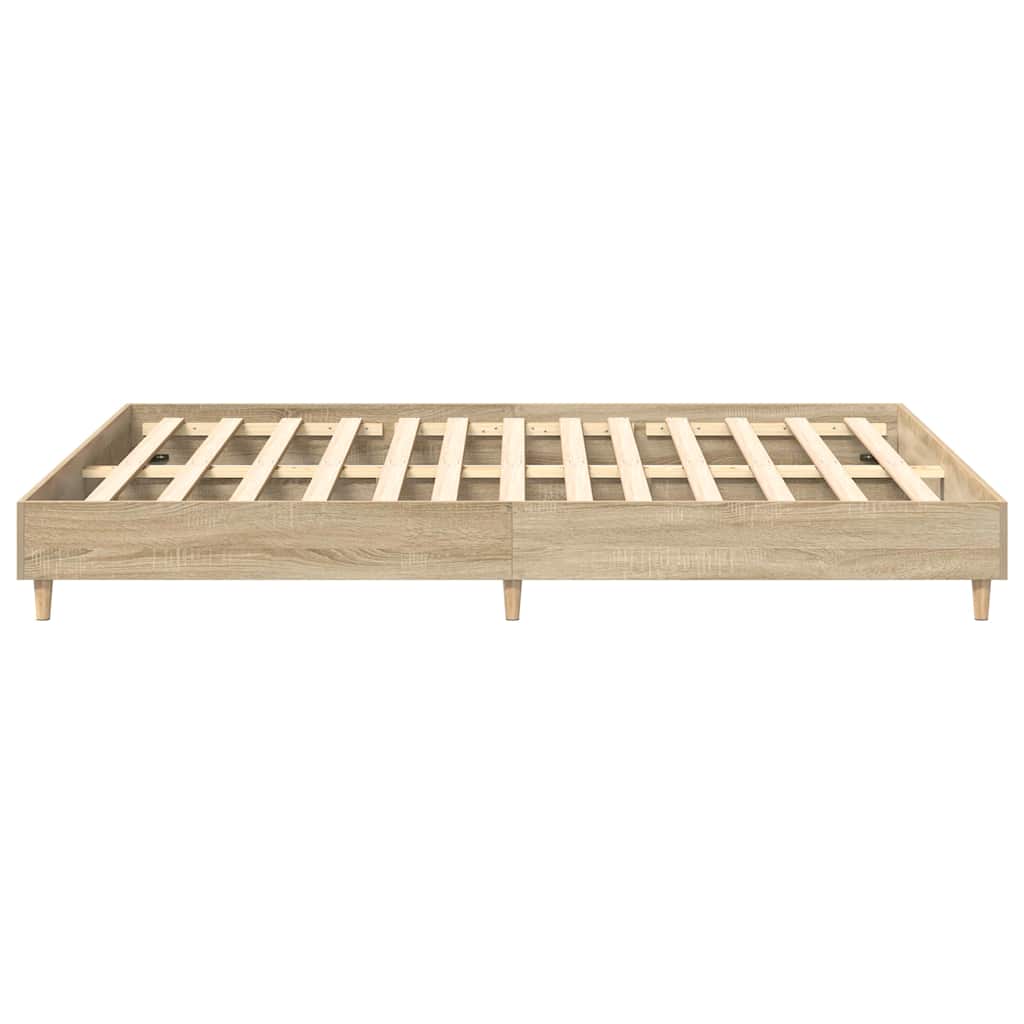 Bed Frame | Sonoma Oak | Engineered Wood | Double Bed | Rectangular