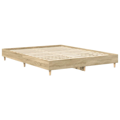 Bed Frame | Sonoma Oak | Engineered Wood | Double Bed | Rectangular