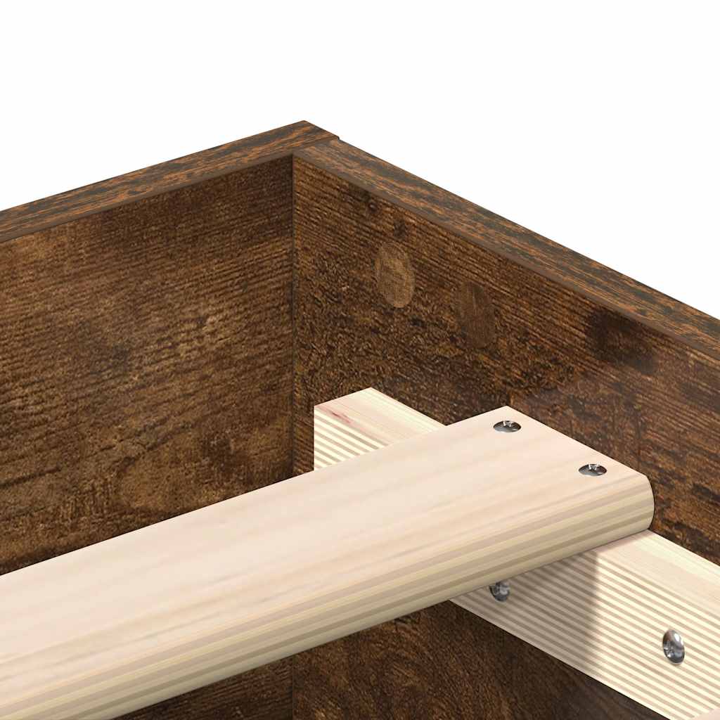 Bed Frame | Smoked Oak | Engineered Wood | Double | Durable