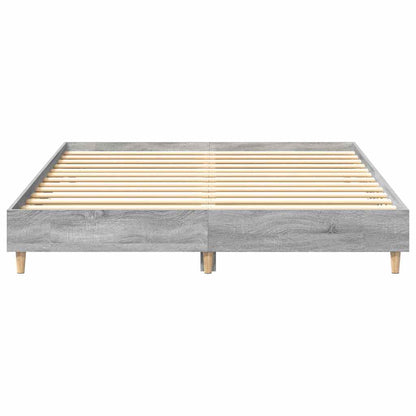 Bed Frame | Grey Sonoma | Engineered wood, solid eucalyptus wood
