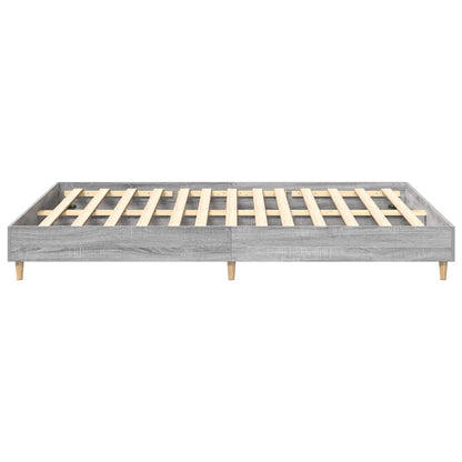 Bed Frame | Grey Sonoma | Engineered wood, solid eucalyptus wood