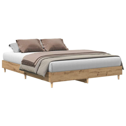 Bed Frame | Artisan Oak | Engineered Wood, Solid Eucalyptus Wood | Double