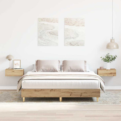 Bed Frame | Artisan Oak | Engineered Wood, Solid Eucalyptus Wood | Double