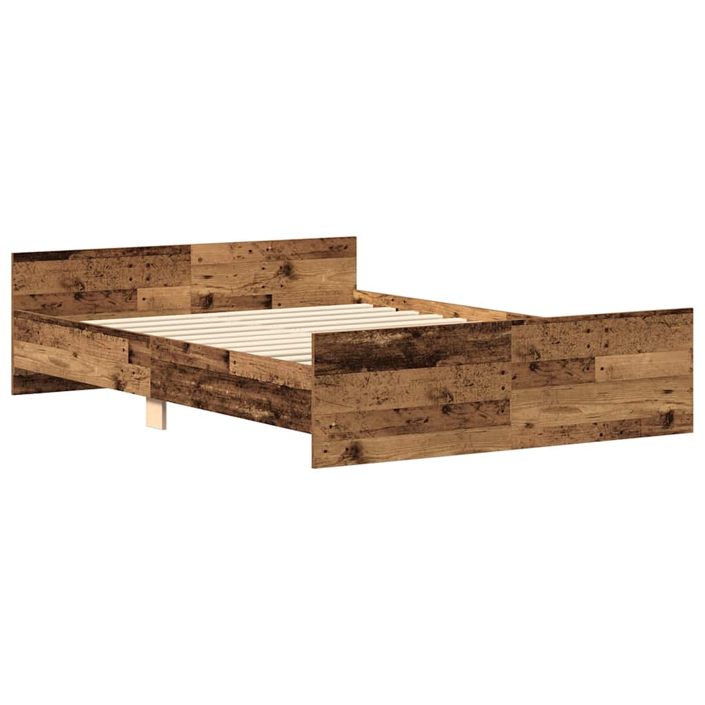 Bed Frame | Old Wood | Engineered Wood | Double | Durable | Bed Frame