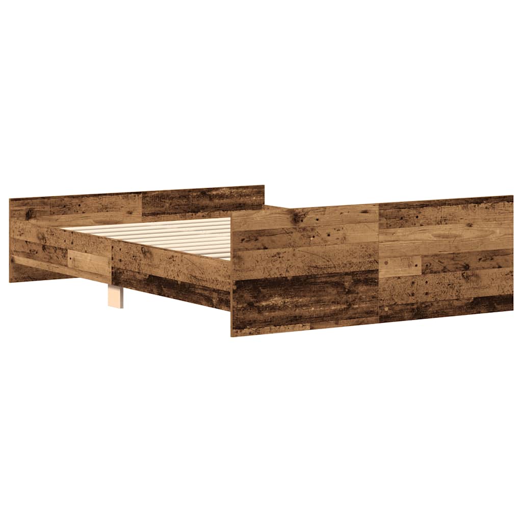 Bed Frame | Old Wood | Engineered Wood | Double | Durable | Bed Frame