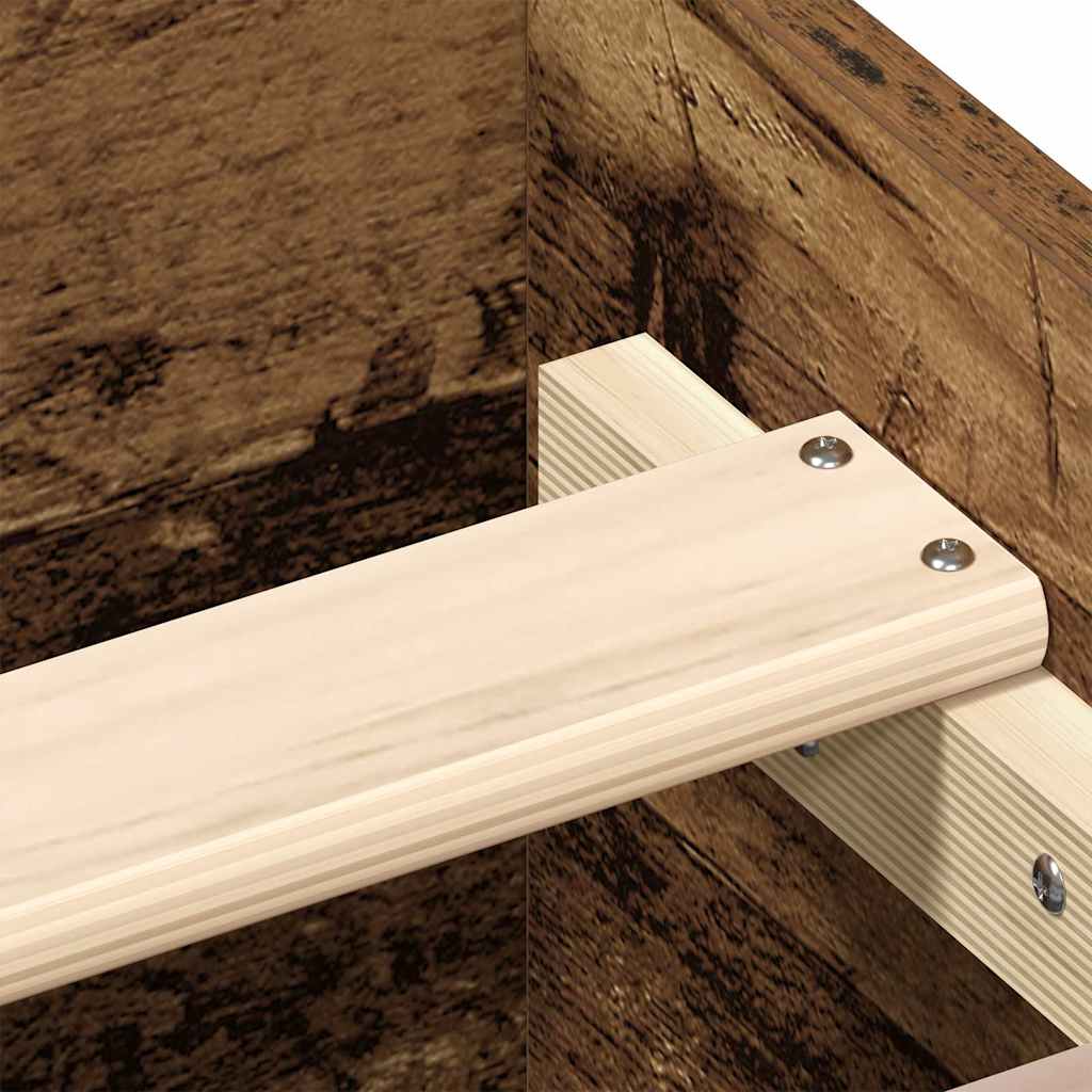 Bed Frame | Old wood | Engineered wood, solid pinewood | Double | Durable