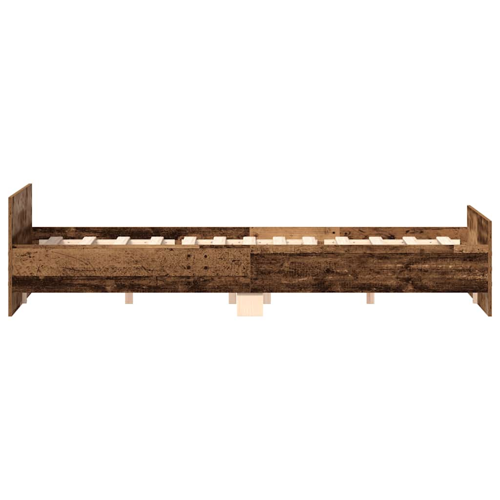 Bed Frame without Mattress Old Wood 160x200cm Engineered Wood