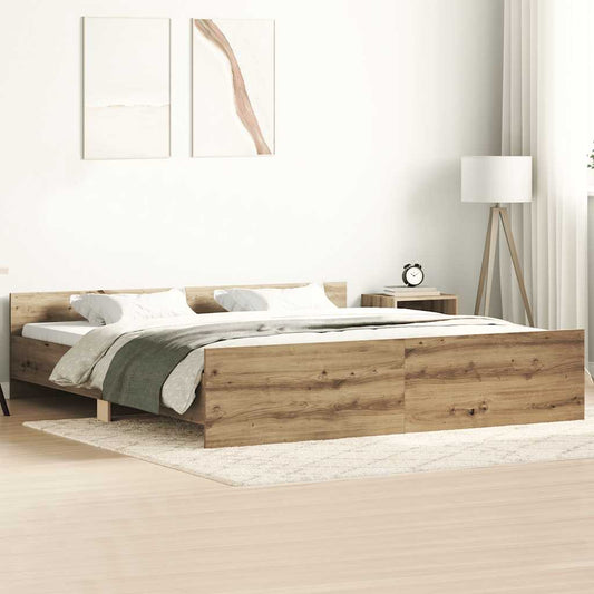 Bed Frame without Mattress Artisan Oak 160x200 cm