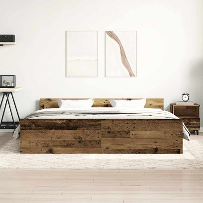 Bed Frame without Mattress Old Wood 180x200cm Engineered Wood
