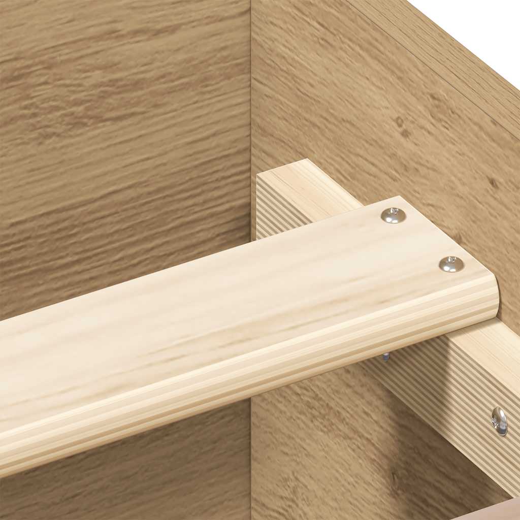 Bed Frame | Artisan Oak | Engineered wood, Solid Pinewood, Plywood Slats
