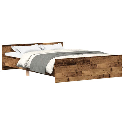 Bed Frame | Old wood | Engineered wood, solid pinewood, plywood | Double
