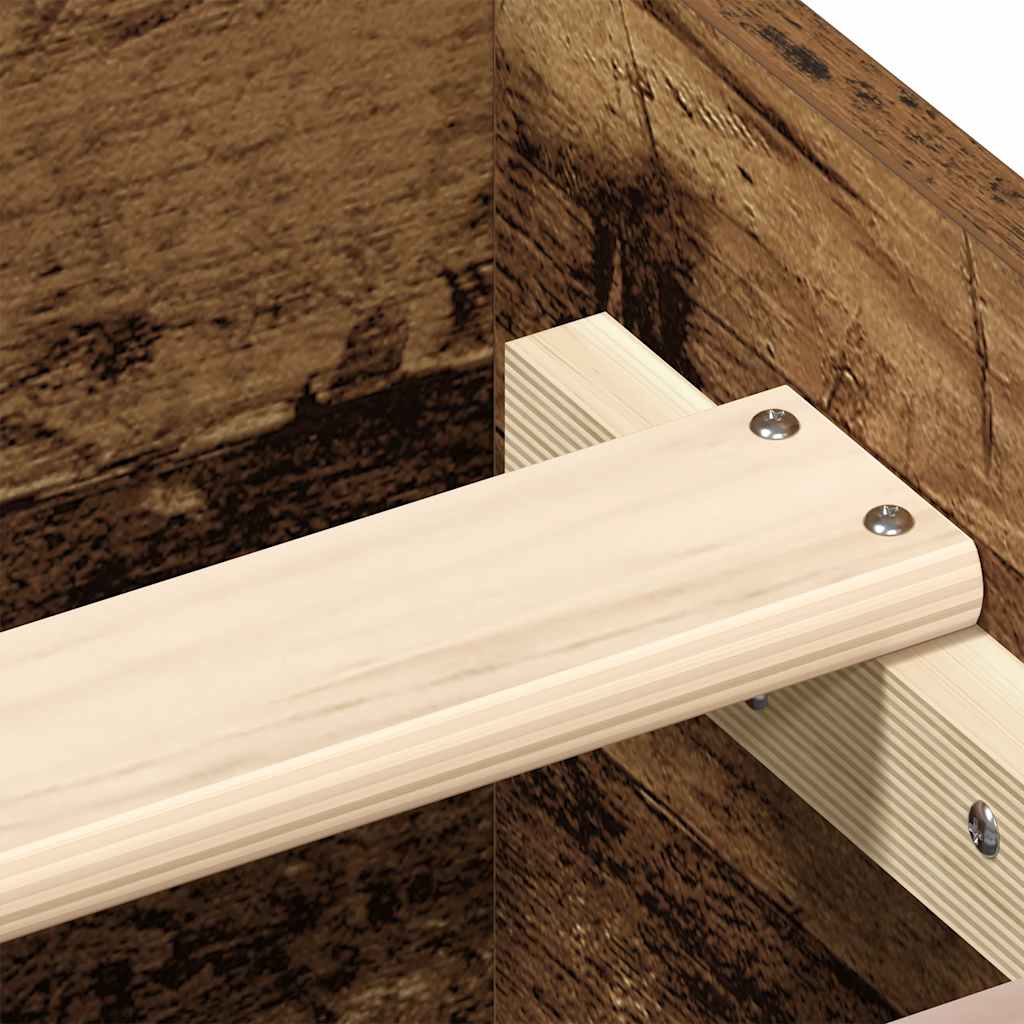 Bed Frame | Old wood | Engineered wood, solid pinewood, plywood | Double