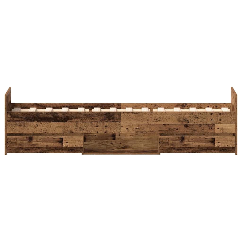 Bed Frame | Old Wood | Engineered Wood, Solid Pinewood | Single