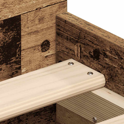 Bed Frame | Old wood | Engineered wood, solid pinewood, plywood | Single