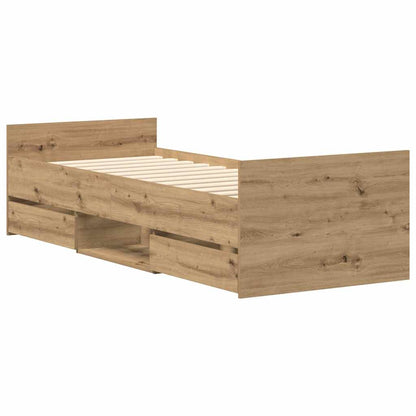 Bed Frame | Artisan oak | Engineered wood, solid pinewood, plywood