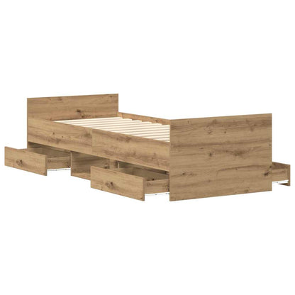 Bed Frame | Artisan Oak | Engineered Wood, Solid Pinewood | Single