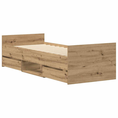 Bed Frame | Artisan Oak | Engineered Wood, Solid Pinewood | Single