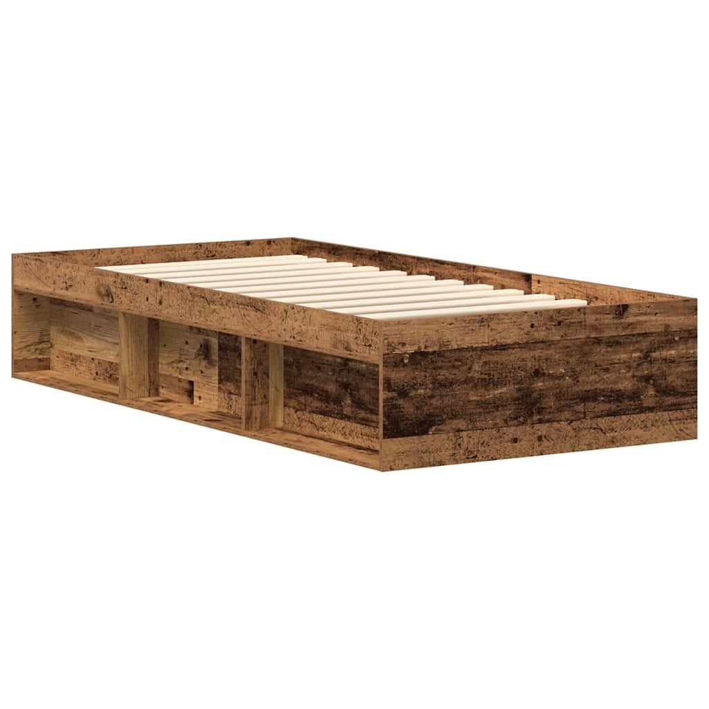 Bed Frame without Mattress Old Wood 90x200cm Engineered Wood
