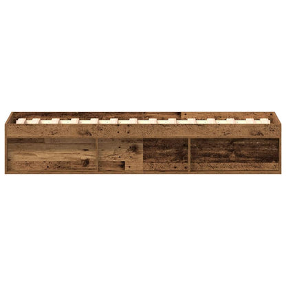 Bed Frame without Mattress Old Wood 100x200cm Engineered Wood