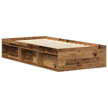 Bed Frame without Mattress Old Wood 100x200cm Engineered Wood