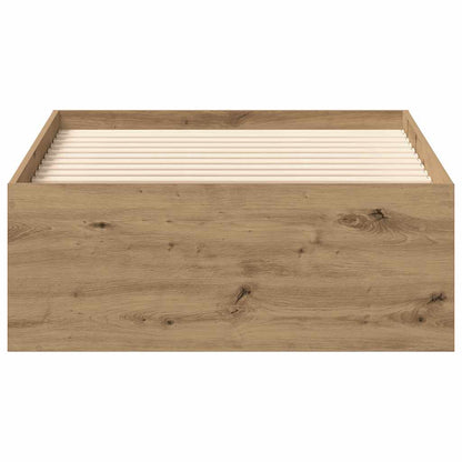 Bed Frame without Mattress Artisan Oak 100x200cm Engineered Wood