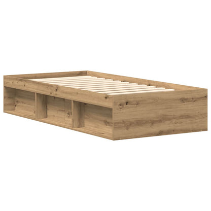 Bed Frame without Mattress Artisan Oak 100x200cm Engineered Wood