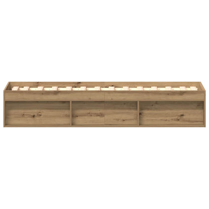 Bed Frame without Mattress Artisan Oak 90x190 cm Single Engineered Wood