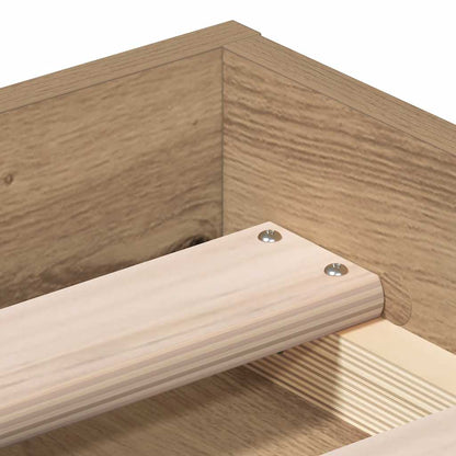 Bed Frame without Mattress Artisan Oak 90x190 cm Single Engineered Wood