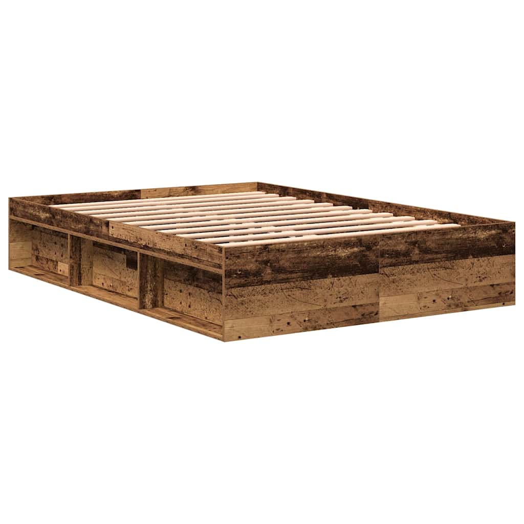 Bed Frame without Mattress Old Wood 120x200cm Engineered Wood