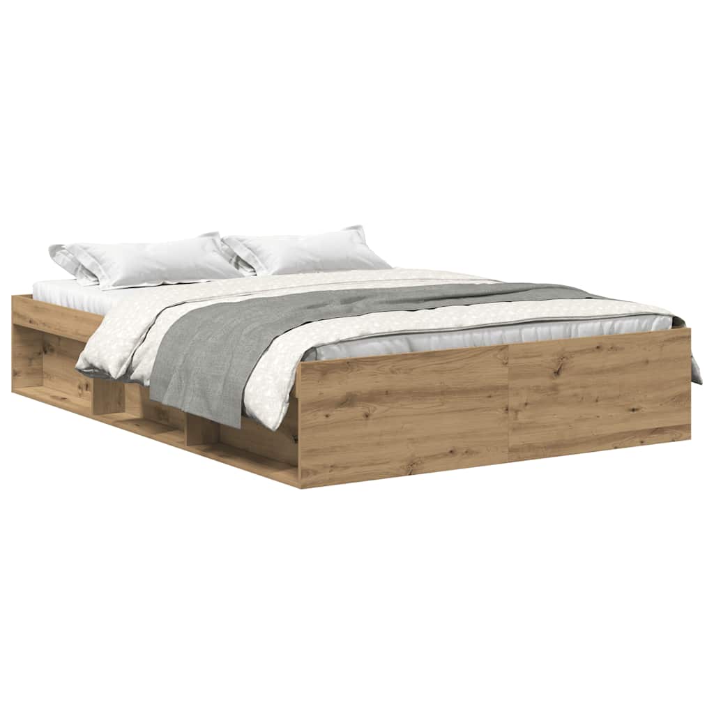 Bed Frame without Mattress Artisan Oak 120x200cm Engineered Wood