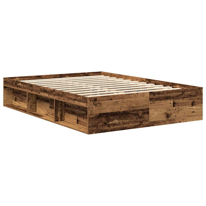 Bed Frame without Mattress Old Wood 140x200cm Engineered Wood