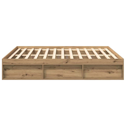 Bed Frame without Mattress Artisan Oak 200x200cm Engineered Wood