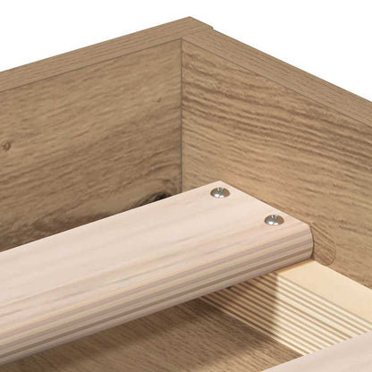 Bed Frame without Mattress Artisan Oak 200x200cm Engineered Wood