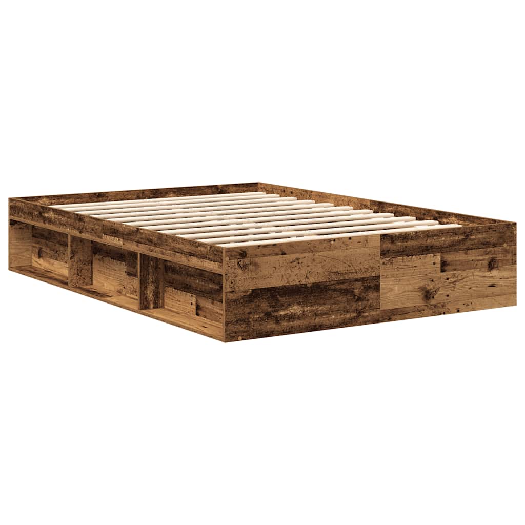 Bed Frame without Mattress Old Wood 120x190cm Small Double Engineered Wood
