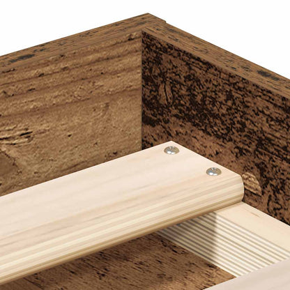Bed Frame without Mattress Old Wood 120x190cm Small Double Engineered Wood