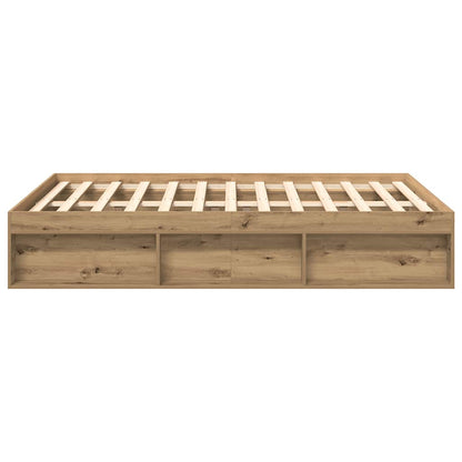 Bed Frame without Mattress Artisan Oak 140x190cm Engineered Wood