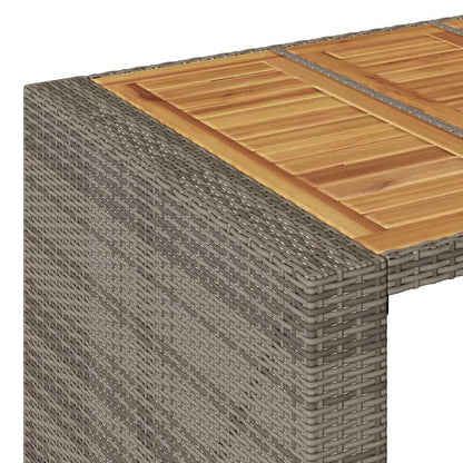 Garden Bar Set | Grey | PE rattan, powder-coated steel, solid acacia wood