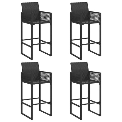 Garden Bar Set | Black | Poly Rattan | 5 Piece Set | Durable