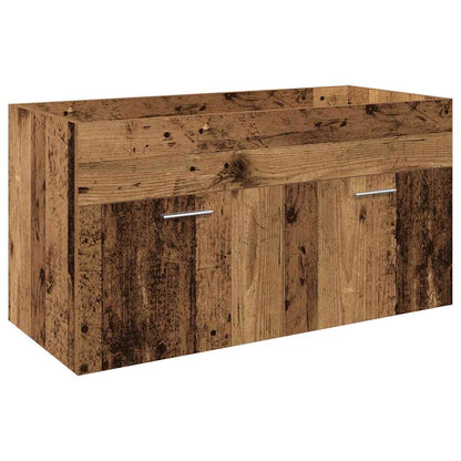 3 Piece Bathroom Furniture Set Old Wood Engineered Wood