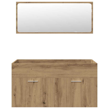 4 Piece Bathroom Furniture Set Artisan Oak Engineered Wood