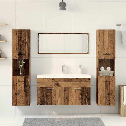 5 Piece Bathroom Furniture Set Old Wood Engineered Wood