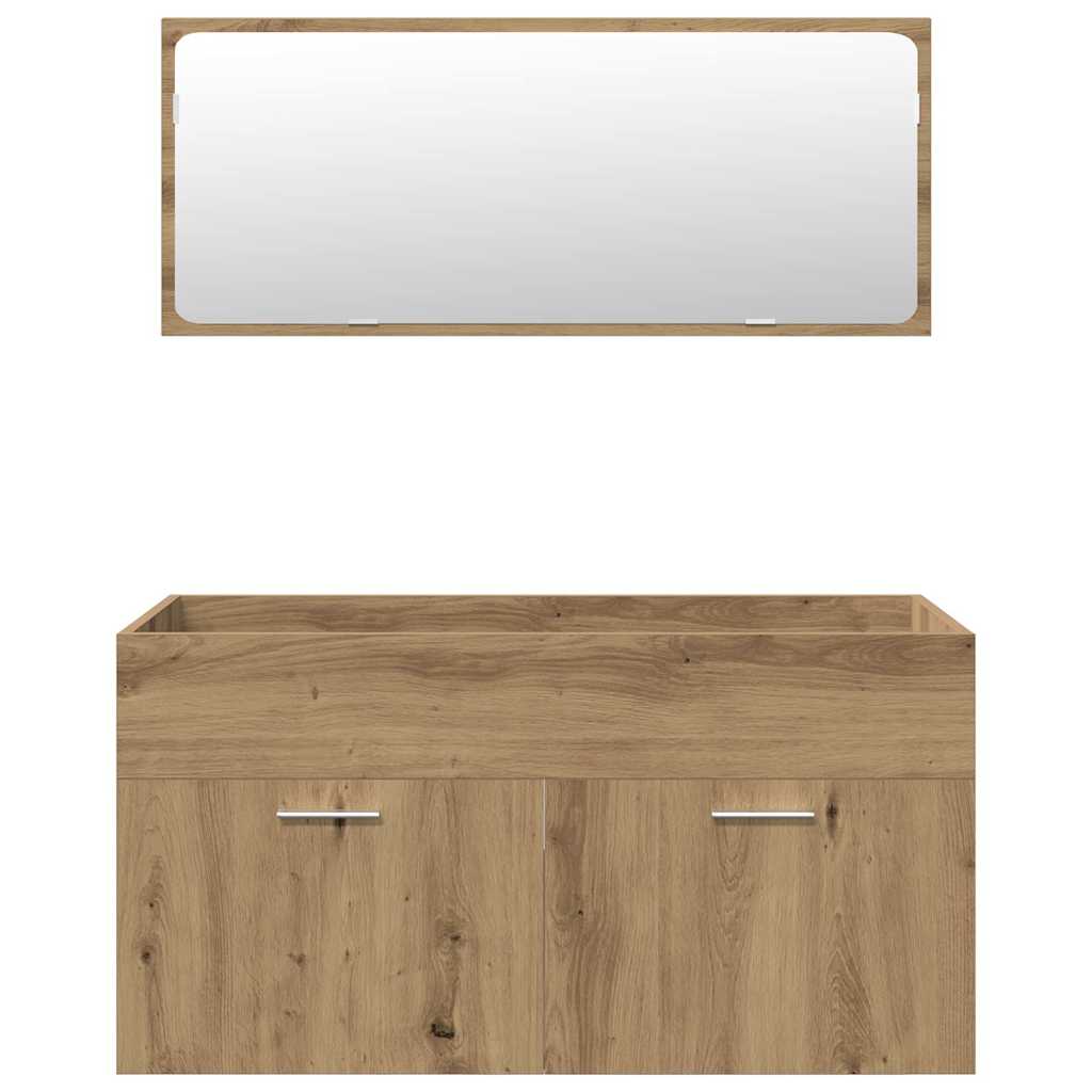 5 Piece Bathroom Furniture Set Artisan Oak Engineered Wood