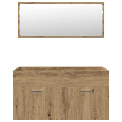5 Piece Bathroom Furniture Set Artisan Oak Engineered Wood